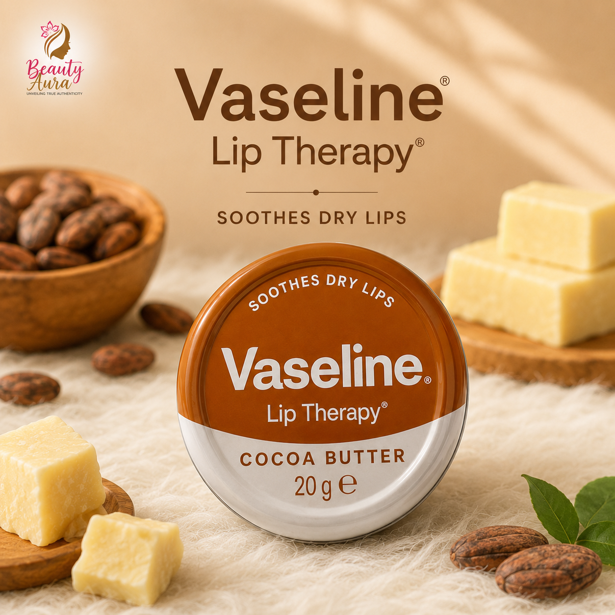 Vaseline 20g Lip Therapy Cocoa