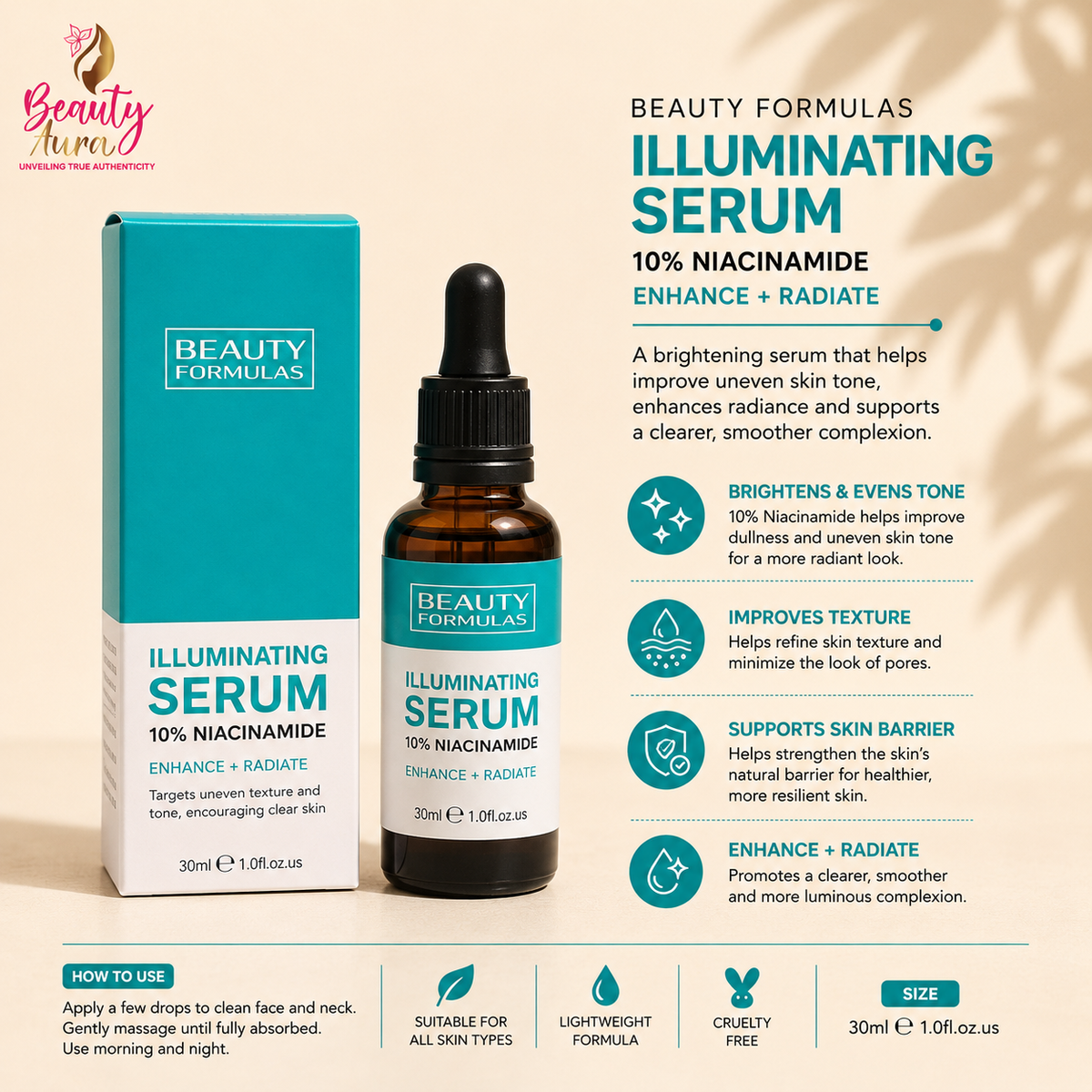 Beauty Formulas Niacinamide Boost Serum