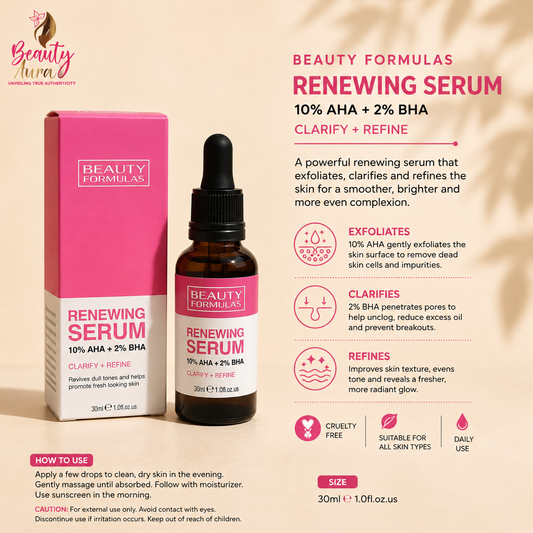 BEAUTY FORMULAS AHA + BHA SERUM
